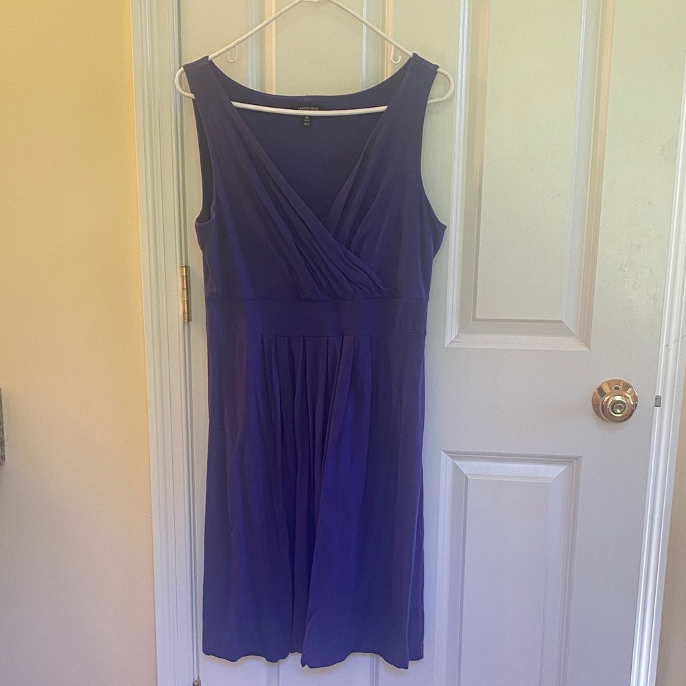 Lands' End Purple Midi Dress